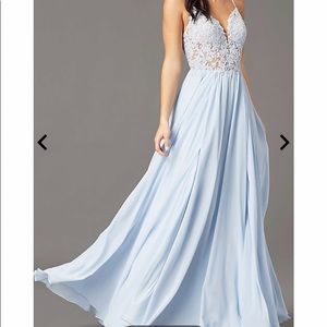 Prom Girl Sky Blue Prom Dress